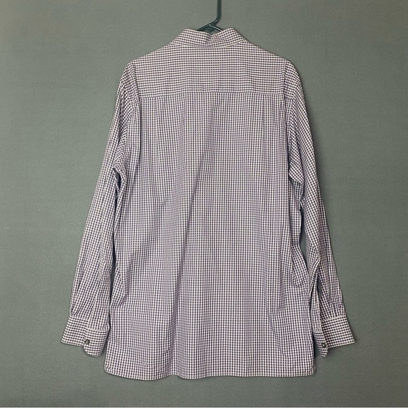 ERMENEGILDO ZEGNA XL Purple White Plaid Button Down Dress Shirt - Picture 9 of 13